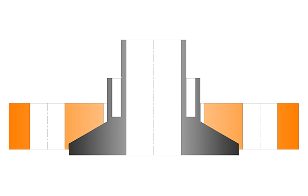 Doppelrohrflansch